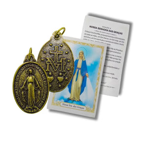 Medalhas com Orações São Bento e Nossa Senhora das Graças – 2,5 – 12415